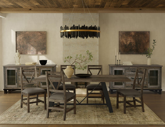 Loft - Chair With Fabric Seat (Set of 2) - Two Tone Gray / Brown