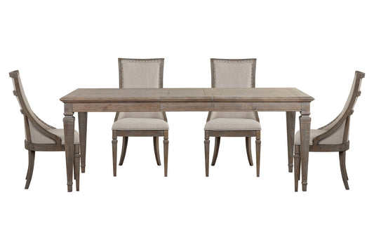 Lancaster - 5 Piece Extendable Rectangular Dining Table Set