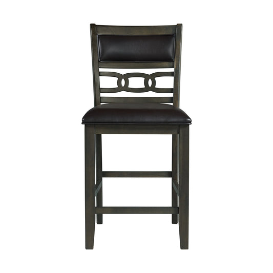 Amherst - Counter Side Chair With PU Cushion (Set of 2) - Gray Finish