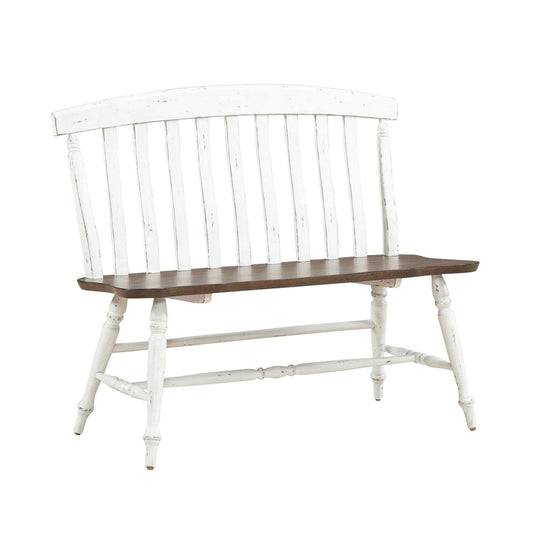 Al Fresco - Slat Back Bench (RTA) - White