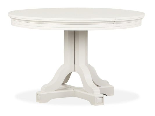 Willowbrook - Extendable 48" Round Dining Table - Egg Shell White