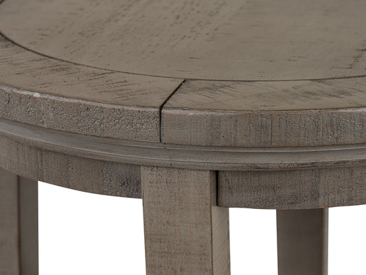 Paxton Place - Round Accent End Table - Dovetail Grey