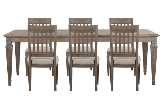 Lancaster - 7 Piece Extendable Rectangular Dining Table Set