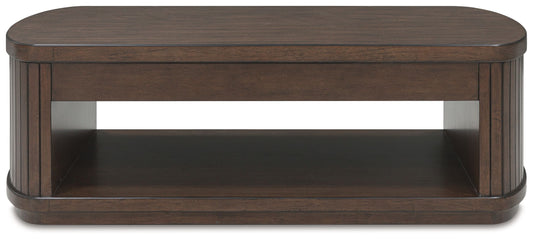 Korestone - Lift Top Cocktail Table - Dark Brown