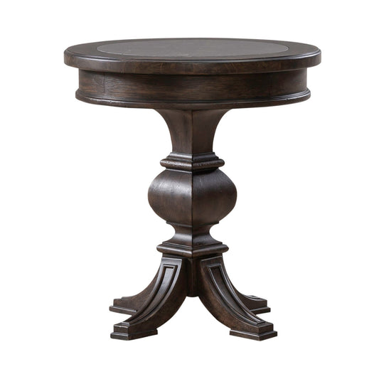 Paradise Valley - Round Chairside Table - Saddle Brown