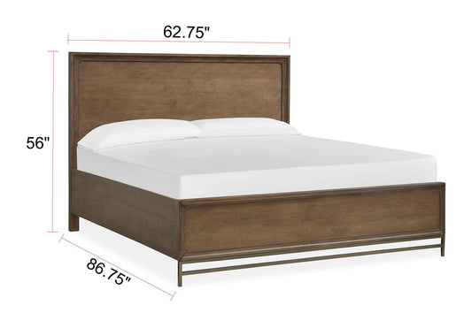 Lindon - Complete Panel Bed - Belgian Wheat