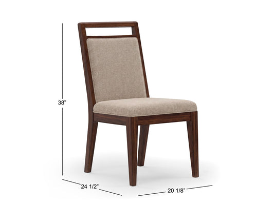 Reena - Upholstered Side Chair (Set of 2) - Rich Brown / Beige