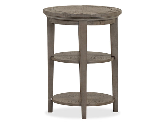 Paxton Place - Round Accent End Table - Dovetail Gray