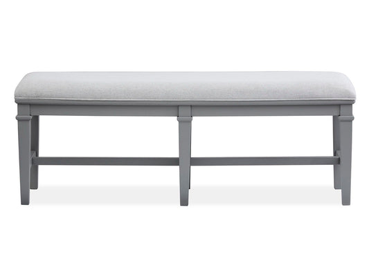 Charleston - Bench With Upholstered Seat - Gray