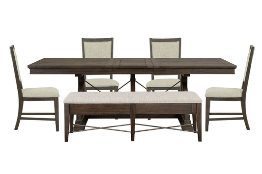 Westley Falls - Extendable Trestle Dining Table Set