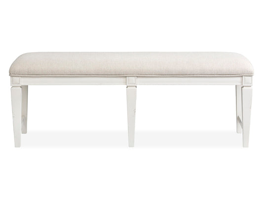 Willowbrook - Upholstered Bench - Egg Shell White
