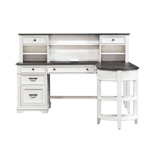 Allyson Park - L Shaped Desk With Hutch - White