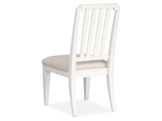 Willowbrook - Upholstered Side Chair With Wood Slat Back (Set of 2) - Egg Shell White