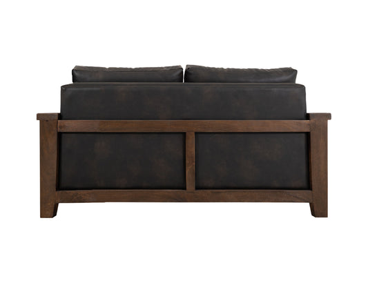 Walnut - Loveseat - Licorice Black