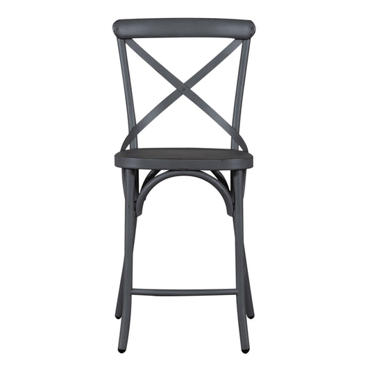 Vintage Series - X Back Counter Chair - Gray