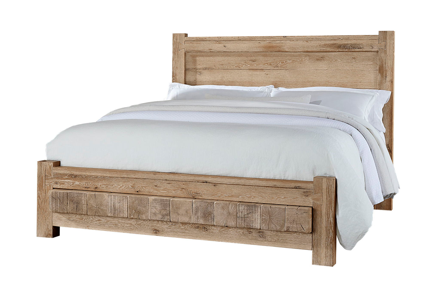 Dovetail - Poster Bed With 6 X 6 Footboard - Sun Bleached White