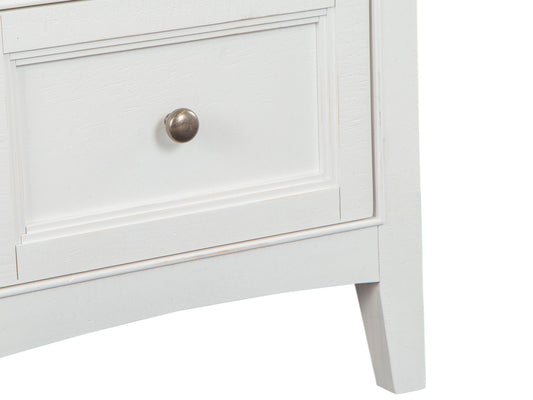 Heron Cove - Small Drawer Nightstand - Chalk White And Dovetail Grey