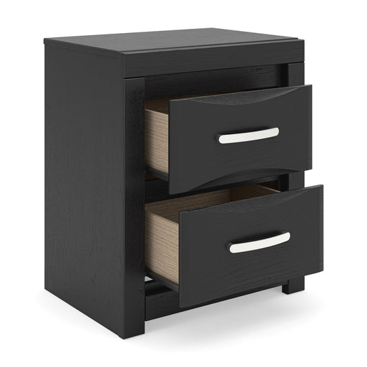 Stabotta - Two Drawer Night Stand - Black
