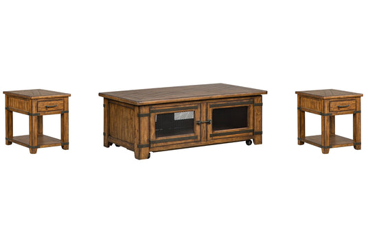 Chesterfield - Lift Top Storage Caster Cocktail Table Set