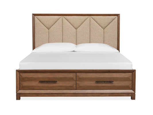 Callisto - Upholstered Panel Storage Bed