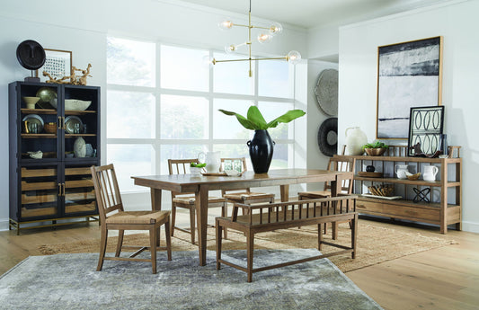 Lindon - Dining Side Chair With Paper Cord Seat (Set of 2) - Light Brown