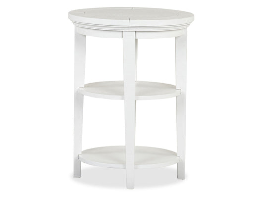 Heron Cove - Round Accent End Table - Chalk White