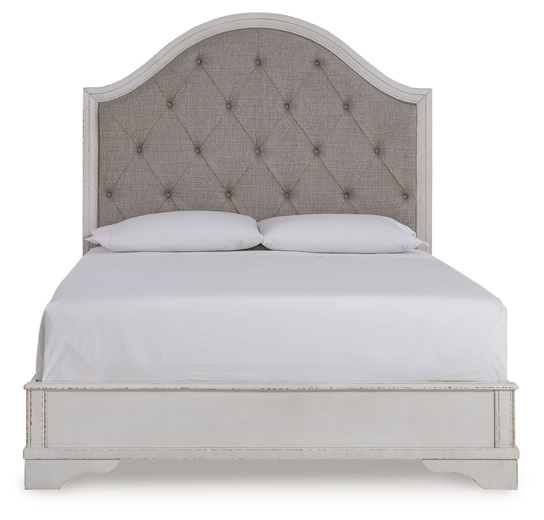 Blendon - Queen Upholstered Panel Bed - Rustic Brown