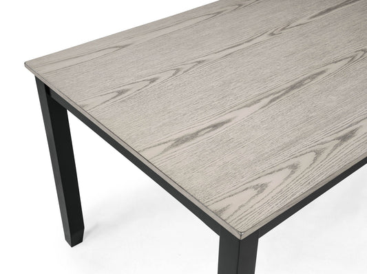 Lester - 6 Piece Dining Set With Bench - Light Gray