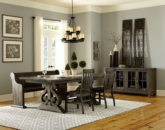 Bellamy - Bench With Back - Peppercorn