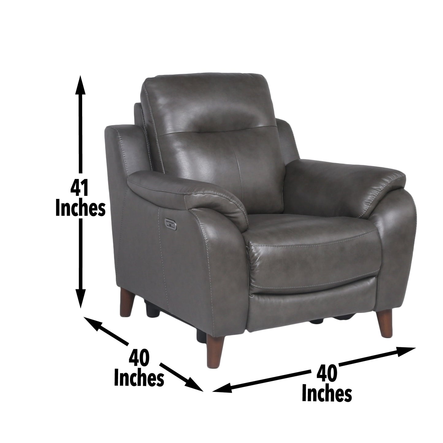 Trento - Dual Power Recliner - Charcoal