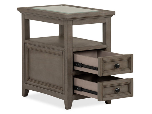 Paxton Place - Chairside End Table - Dovetail Grey