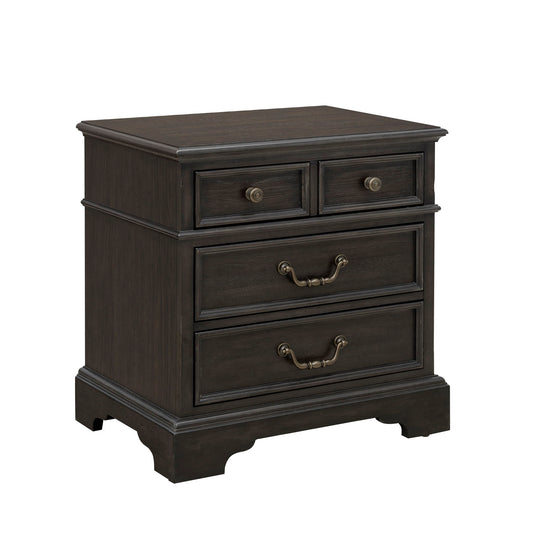 Hickory Creek - 3 Drawer Nightstand - Brown