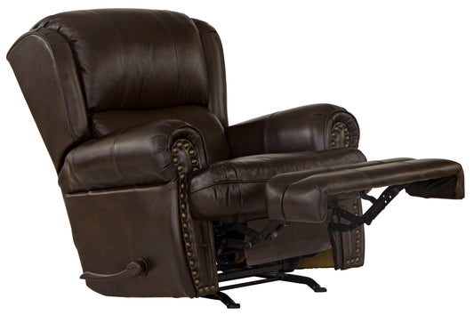 Roberto - Leather Rocker Recliner - Cocoa