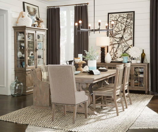 Tinley Park - Buffet Curio Cabinet - Dove Tail Grey