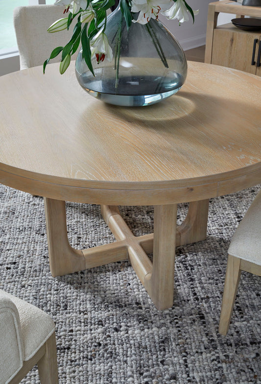 Somerset - Round Dining Table - Butternut and Omari Natural