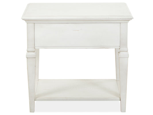 Newport - Rectangular End Table - Alabaster