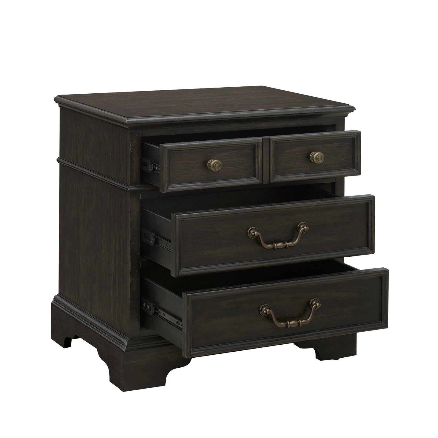 Hickory Creek - 3 Drawer Nightstand - Brown