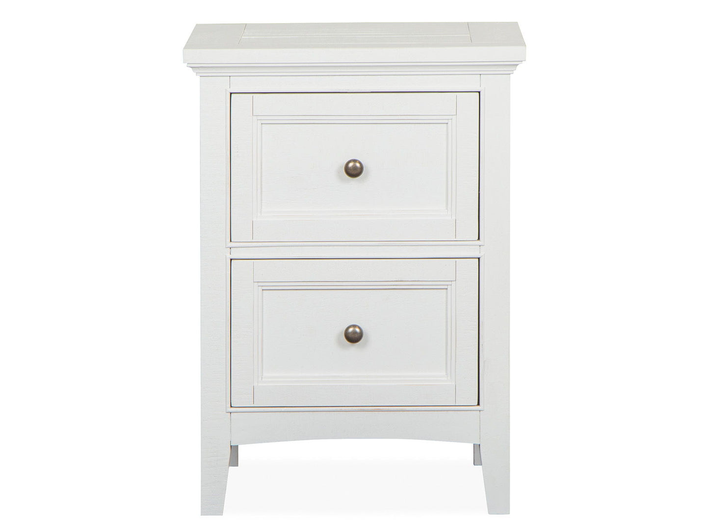 Heron Cove - Small Drawer Nightstand - Chalk White And Dovetail Grey
