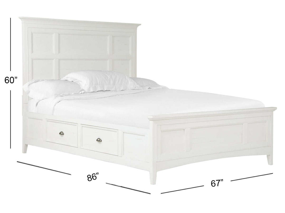 Heron Cove - Complete Panel Bed With Storage Rails