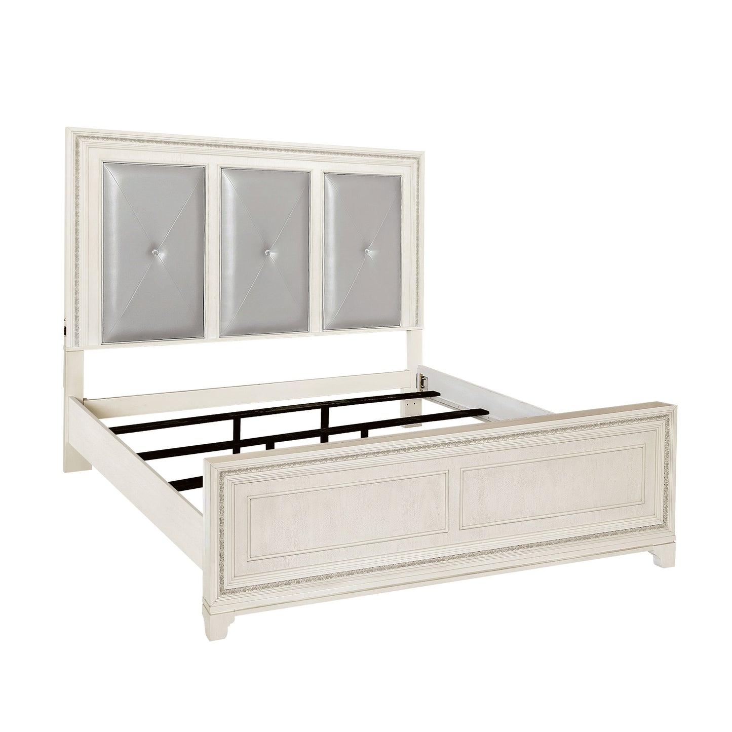 Orleans - Upholstered Panel Bed with LED Lights