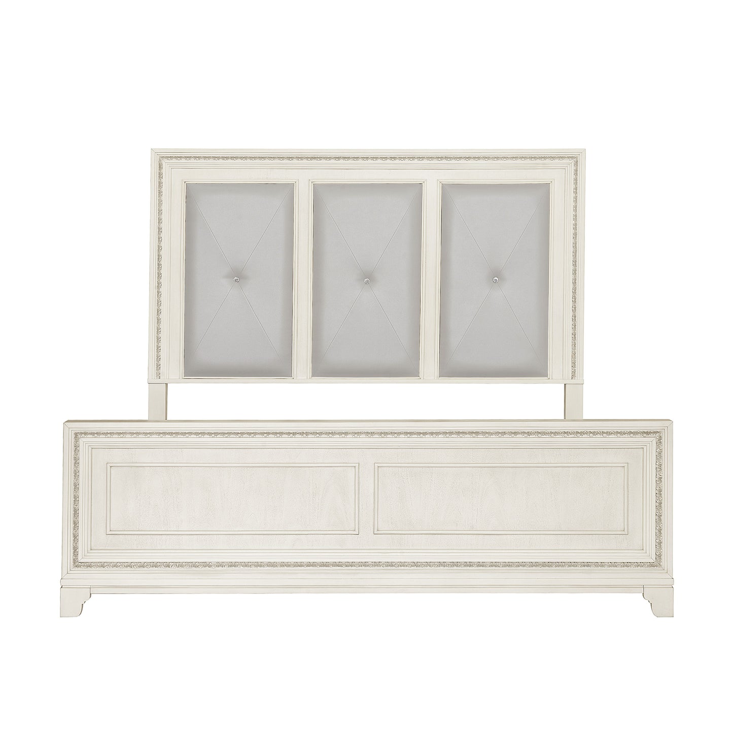 Orleans - Upholstered Panel Bed with LED Lights