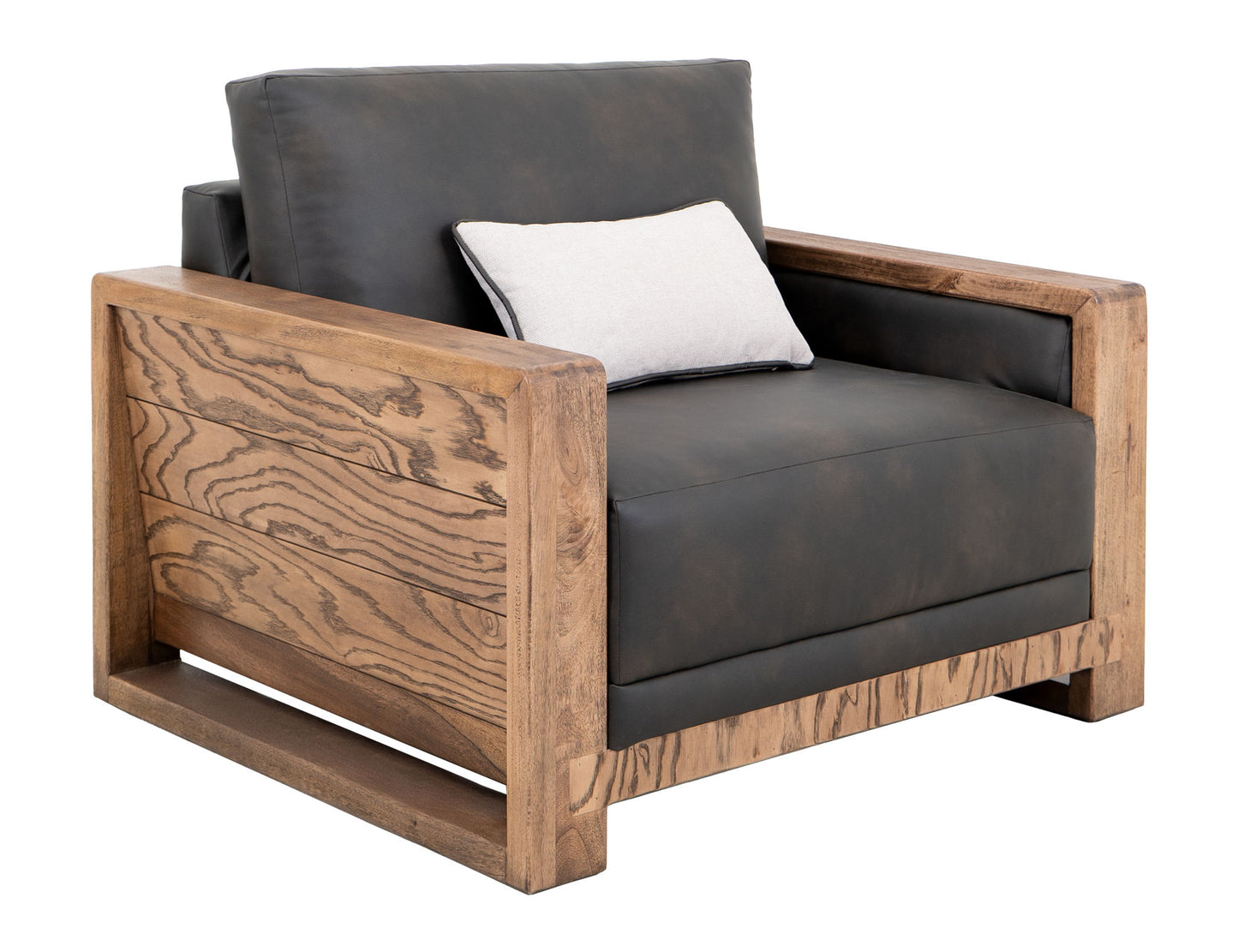 Ancora - Armchair - Dark Gray / Light Brown