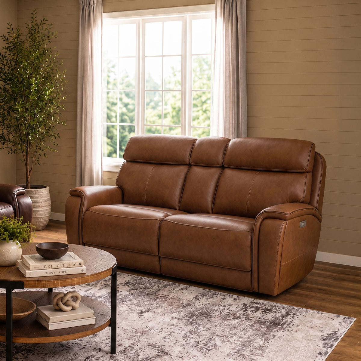 Walker - Power Reclining Loveseat With Console, Power Headrest & Lumbar