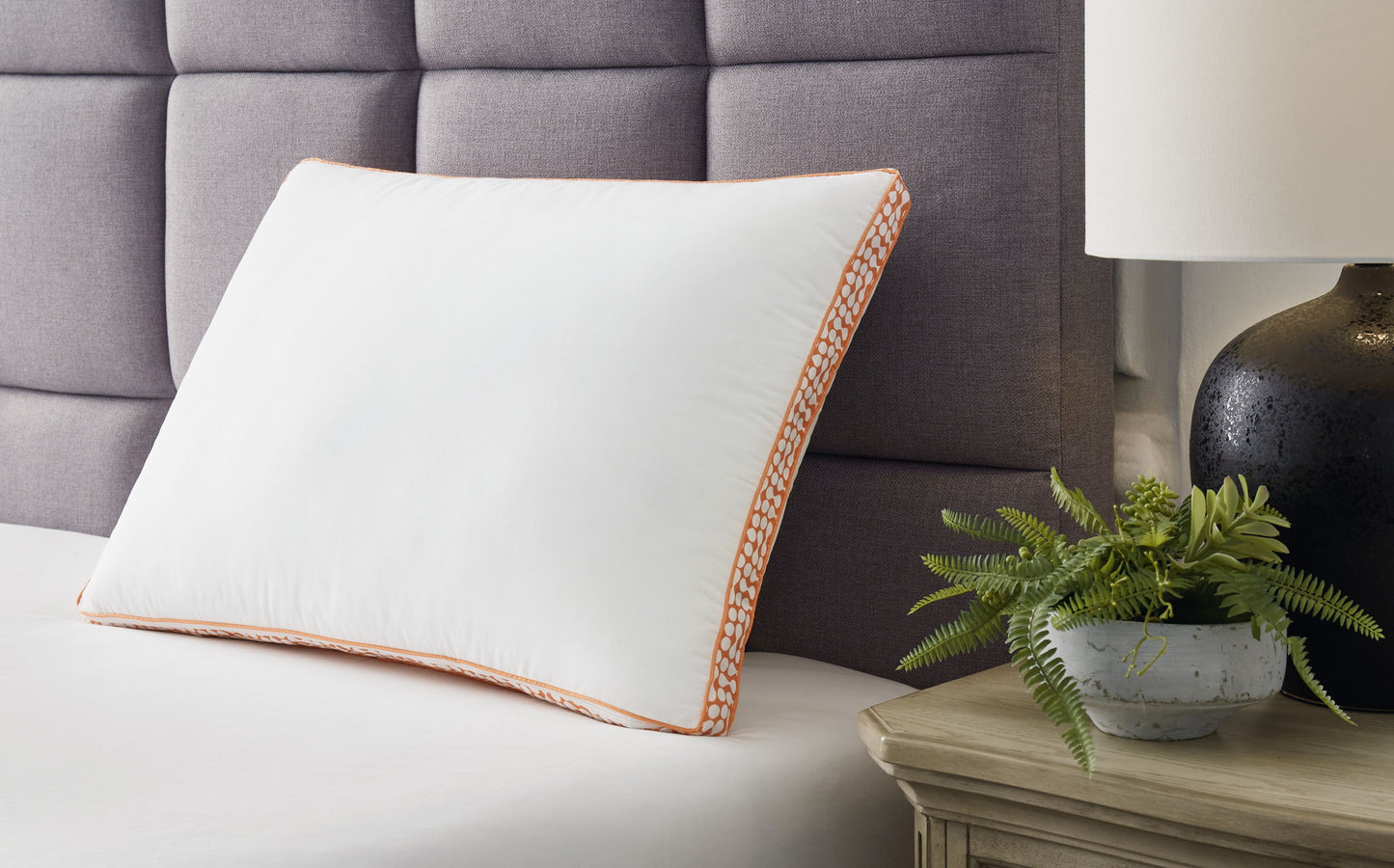 Zephyr 2.0 - 3-in-1 Pillow (Set of 6) - White / Orange