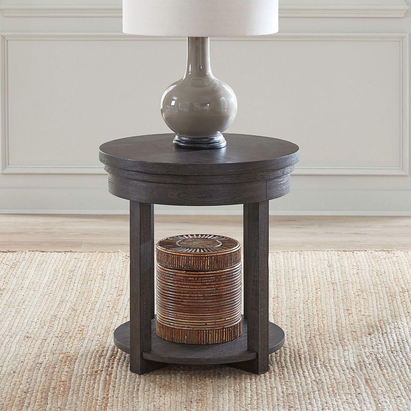 Weston - Round End Table - Brown