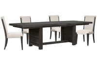 Plum Creek - 5 Piece Extendable Trestle Dining Table Set