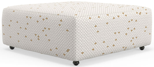 Sanctuary - Castered Cocktail Ottoman - Chalk