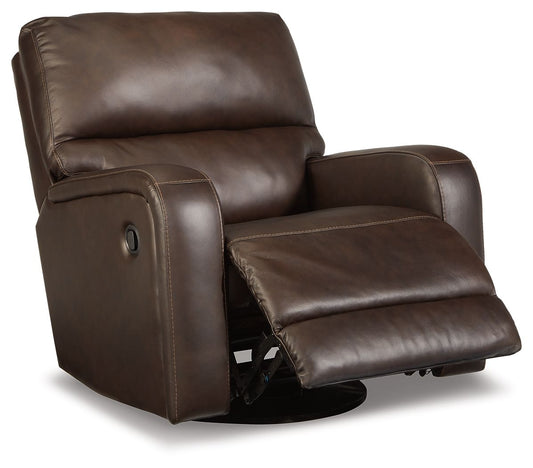 Emberla - Coffee - Swivel Glider Recliner