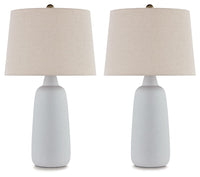 Avianic - White - Ceramic Table Lamp (Set of 2)