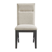 Axel - Fabric Dining Chair (Set of 2) - Light Gray / Espresso